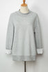 Relaxed Mock Neck Drop Shoulder Long Sleeve Sweatshirt