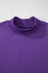 Relaxed Mock Neck Drop Shoulder Long Sleeve Sweatshirt