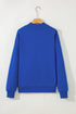 Relaxed Mock Neck Drop Shoulder Long Sleeve Sweatshirt