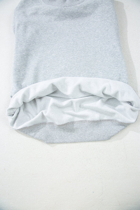 Relaxed Mock Neck Drop Shoulder Long Sleeve Sweatshirt