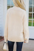 Relaxed Mock Neck Embroidered Floral Graphic Sweater