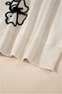 Relaxed Mock Neck Embroidered Floral Knit Sweater