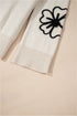 Relaxed Mock Neck Embroidered Floral Knit Sweater