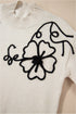 Relaxed Mock Neck Embroidered Floral Knit Sweater