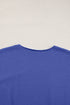Relaxed Notched Neck Lettering Patch Graphic Short Sleeve Tee