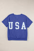 Relaxed Notched Neck Lettering Patch Graphic Short Sleeve Tee