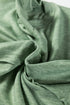 Relaxed Notched Neckline Raw Edge Cotton Blend Terry Top