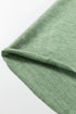 Relaxed Notched Neckline Raw Edge Cotton Blend Terry Top