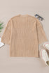 Relaxed Open Knit Center Seam Pullover Sweater