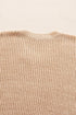 Relaxed Open Knit Center Seam Pullover Sweater
