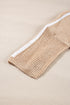 Relaxed Open Knit Center Seam Pullover Sweater