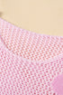 Relaxed Open Knit Floral Drop Shoulder Pullover Sweater
