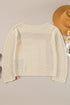 Relaxed Open Knit Geometric Block Pullover Sweater