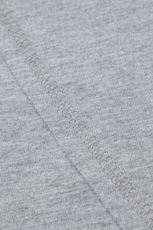 Relaxed Oversized Raglan Half Sleeve V Neck Patchwork Detail Casual Tee