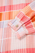Relaxed Plaid Button Front Tie Hem Shirt