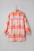 Relaxed Plaid Button Front Tie Hem Shirt