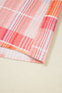 Relaxed Plaid Button Front Tie Hem Shirt