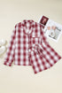 Relaxed Plaid Long Sleeve Cotton Shirt And Short Set