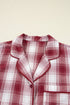 Relaxed Plaid Long Sleeve Cotton Shirt And Short Set