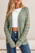 Relaxed Pointelle Knit Open Front Daily Cardigan