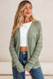 Relaxed Pointelle Knit Open Front Daily Cardigan