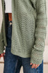 Relaxed Pointelle Knit Open Front Daily Cardigan