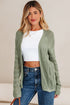 Relaxed Pointelle Knit Open Front Daily Cardigan