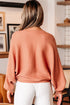 Relaxed Ribbed Knit Button Front Collared Cardigan
