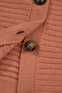 Relaxed Ribbed Knit Button Front Collared Cardigan