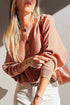 Relaxed Ribbed Knit Button Front Collared Cardigan