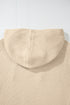 Relaxed Ribbed Knit Drawstring Pullover Hooded Sweater