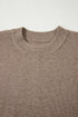 Relaxed Ribbed Knit Side Button Detail Pullover Sweater