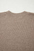 Relaxed Ribbed Knit Side Button Detail Pullover Sweater