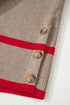 Relaxed Ribbed Knit Side Button Detail Pullover Sweater