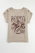 Relaxed Rodeo Graphic Print Batwing Sleeve Jersey Tee