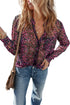 Relaxed Semi Sheer Confetti Print Button Down Shirt