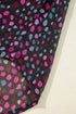 Relaxed Semi Sheer Confetti Print Button Down Shirt