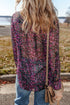 Relaxed Semi Sheer Confetti Print Button Down Shirt