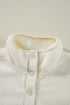 Relaxed Snap Placket Textured Sherpa Pullover