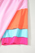 Relaxed Stretch Cotton Half Sleeve Button Front Henley Top