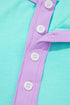 Relaxed Stretch Cotton Half Sleeve Button Front Henley Top