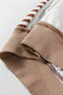 Relaxed Striped Balloon Sleeve Crew Neck Pullover Sweatshirt