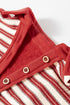 Relaxed Striped Button Front Drop Shoulder Collared Shirt