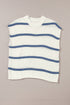 Relaxed Striped Cap Sleeve Center Seam Knit Top