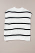 Relaxed Striped Cap Sleeve Center Seam Knit Top