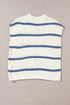 Relaxed Striped Cap Sleeve Center Seam Knit Top