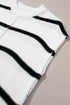 Relaxed Striped Cap Sleeve Center Seam Knit Top