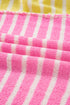 Relaxed Striped Colorblock Exposed Seam Knit Sweater