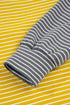 Relaxed Striped Cotton Blend V Neck Drawstring Hoodie
