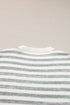 Relaxed Striped Crew Neck Drop Shoulder Knit Sweater